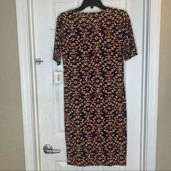 LuLaRoe Women Dress, NEW Julia Stretch Fitted Knee Length Aztec Print, Size S - Picture 9 of 9